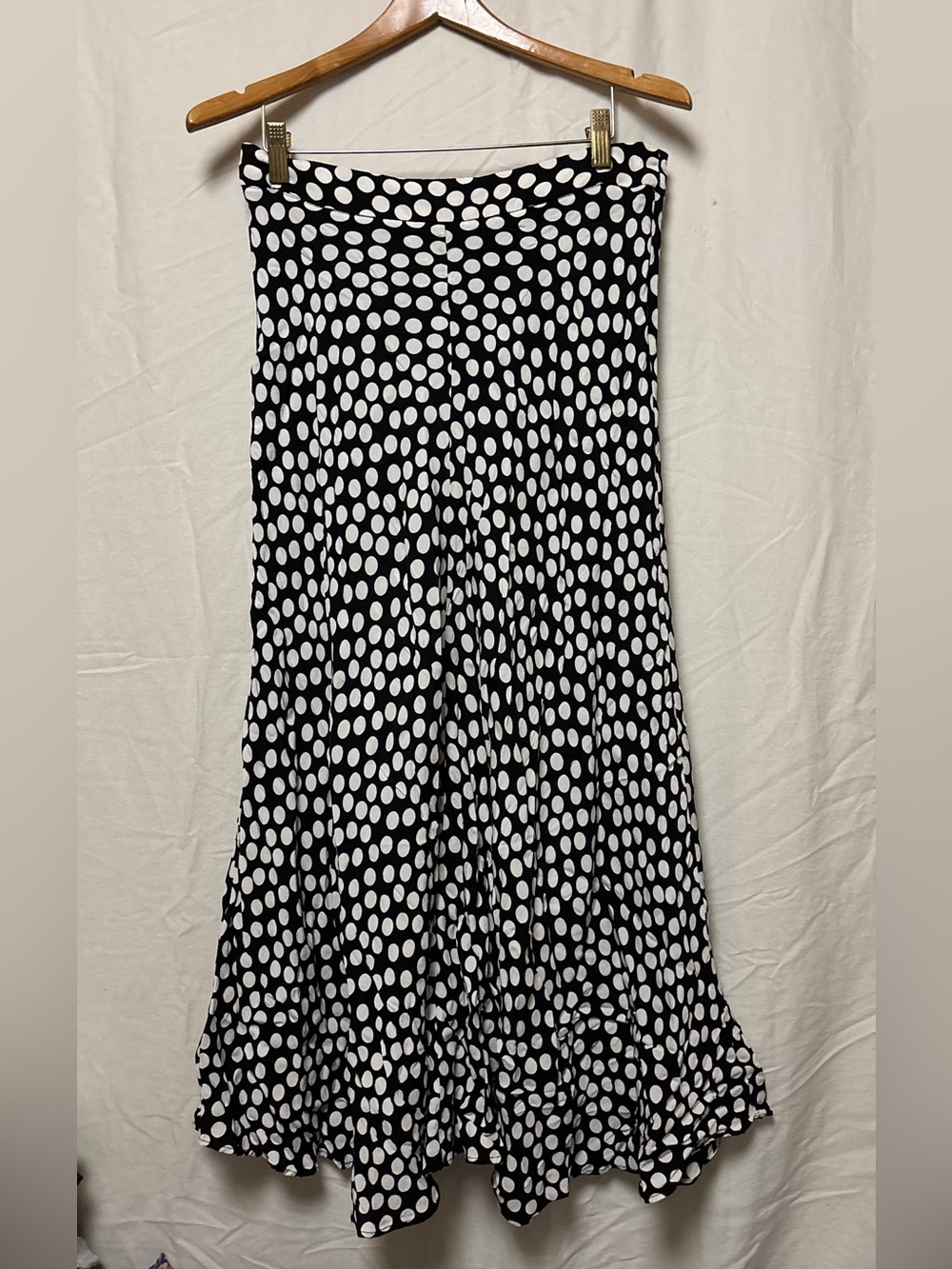 Zara Polka dot flowy maxi skirt